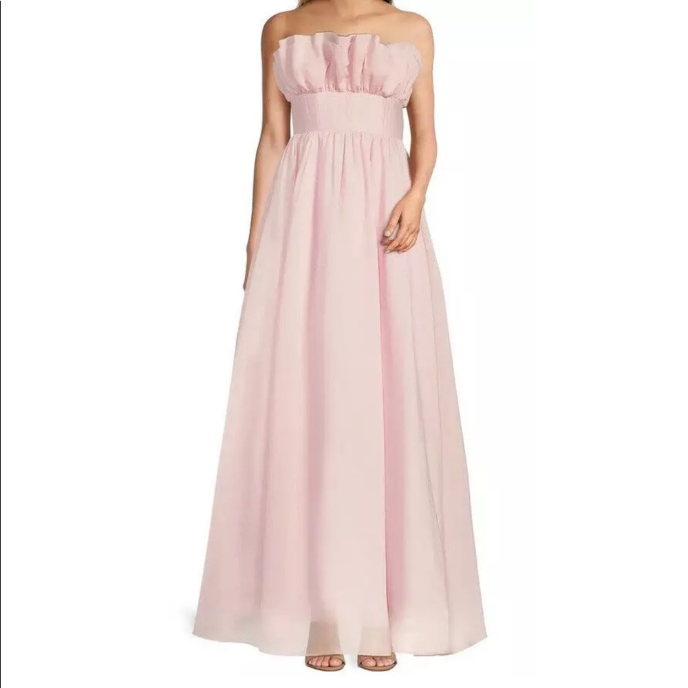 ANTONIO MELANI Pink Strapless Gown